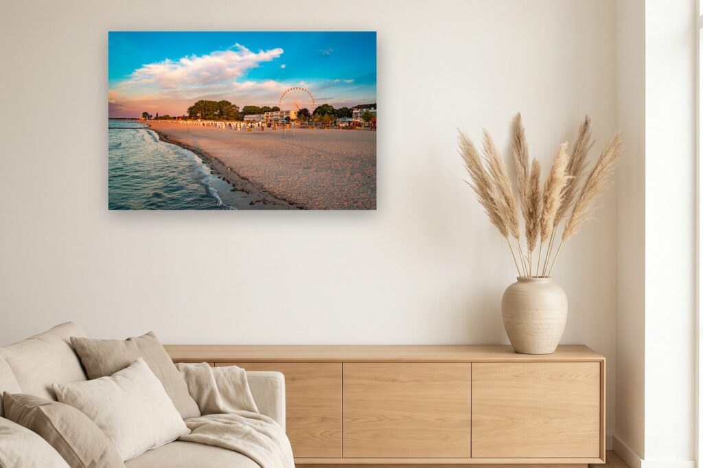 Leinwand Großenbrode 8 als 120 x 80 cm Leinwand im Wohnzimmer