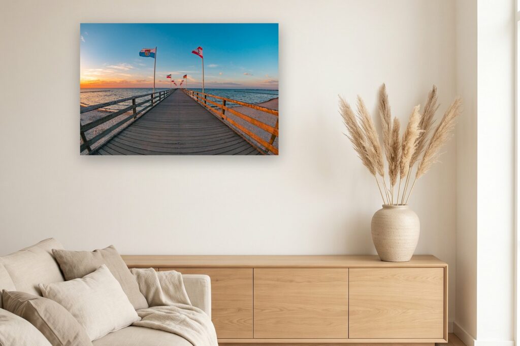 Leinwand Großenbrode 9 als 120 x 80 cm Leinwand im Wohnzimmer