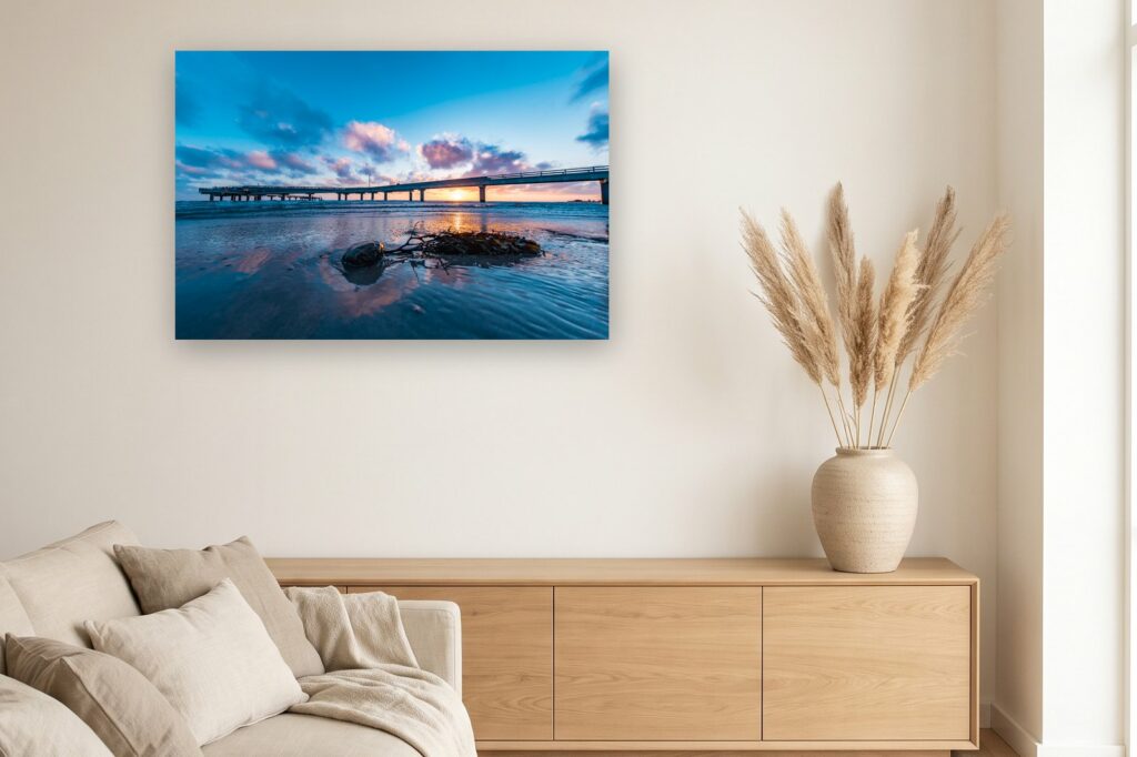 Leinwand Heiligenhafen 1 als 120 x 80 cm Leinwand im Wohnzimmer