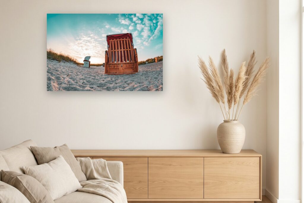Leinwand Heiligenhafen 12 als 120 x 80 cm Leinwand im Wohnzimmer