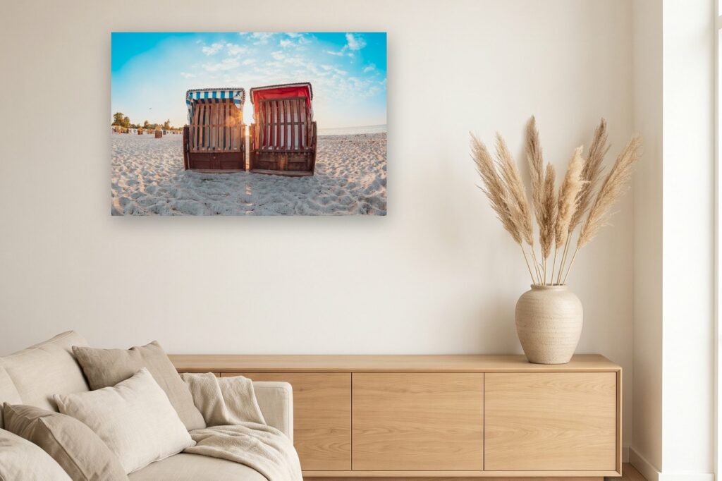 Leinwand Heiligenhafen 4 als 120 x 80 cm Leinwand im Wohnzimmer