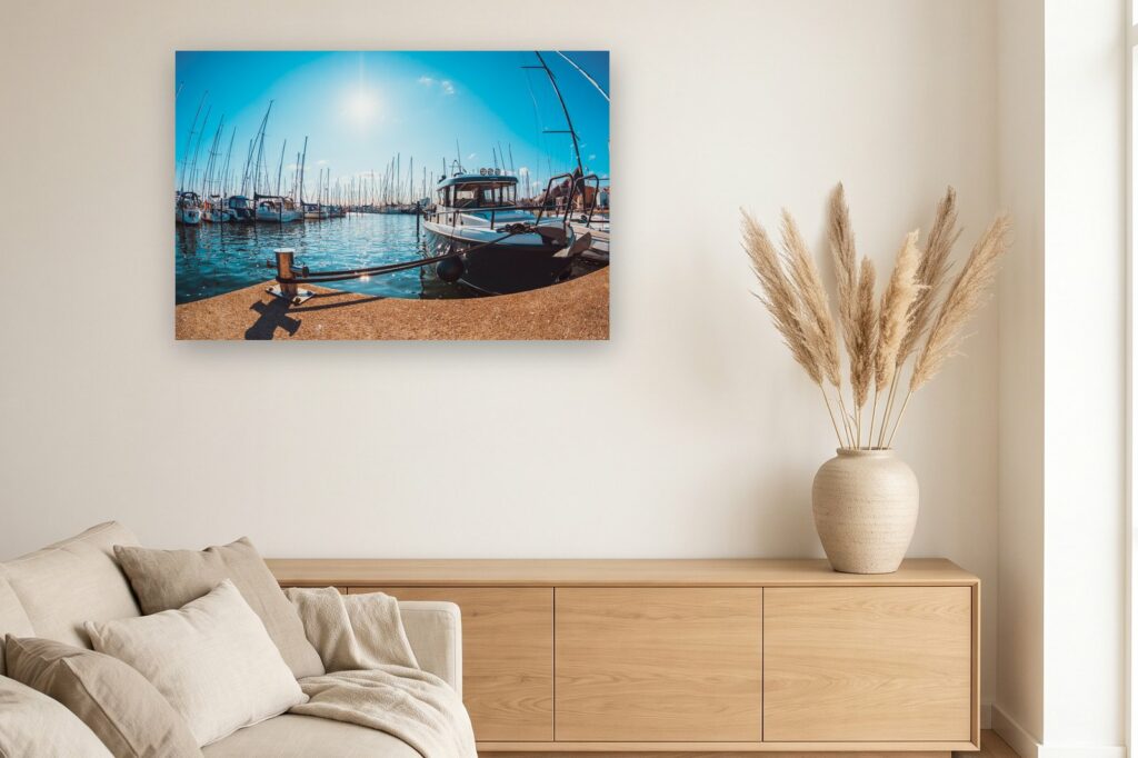 Leinwand Heiligenhafen 5 als 120 x 80 cm Leinwand im Wohnzimmer