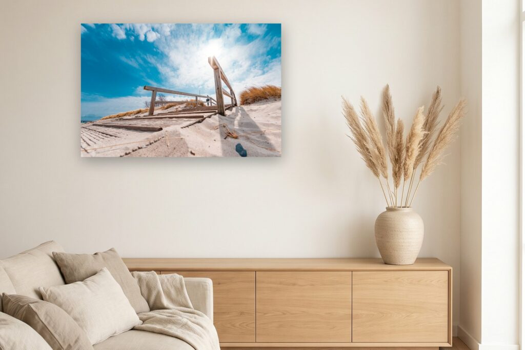 Leinwand Heiligenhafen 6 als 120 x 80 cm Leinwand im Wohnzimmer