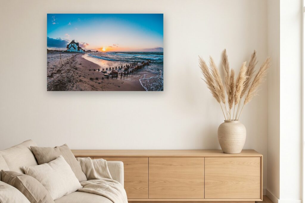 Leinwand Heiligenhafen 9 als 120 x 80 cm Leinwand im Wohnzimmer