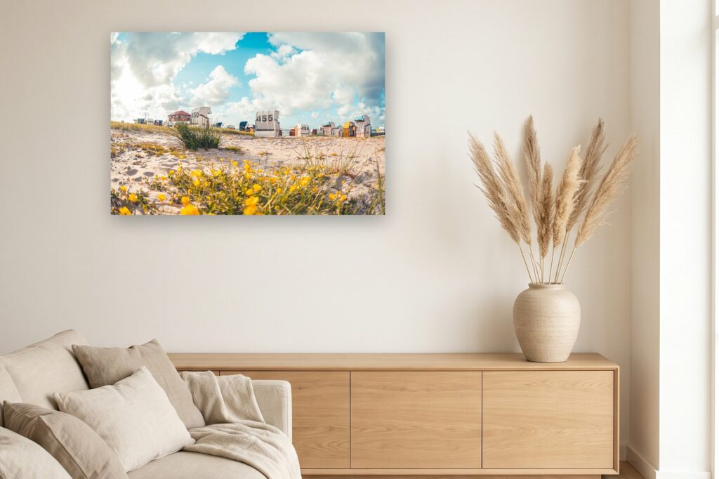 Leinwand Hooksiel 1 als 120 x 80 cm Leinwand im Wohnzimmer
