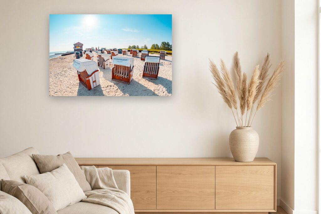 Leinwand Hooksiel 10 als 120 x 80 cm Leinwand im Wohnzimmer