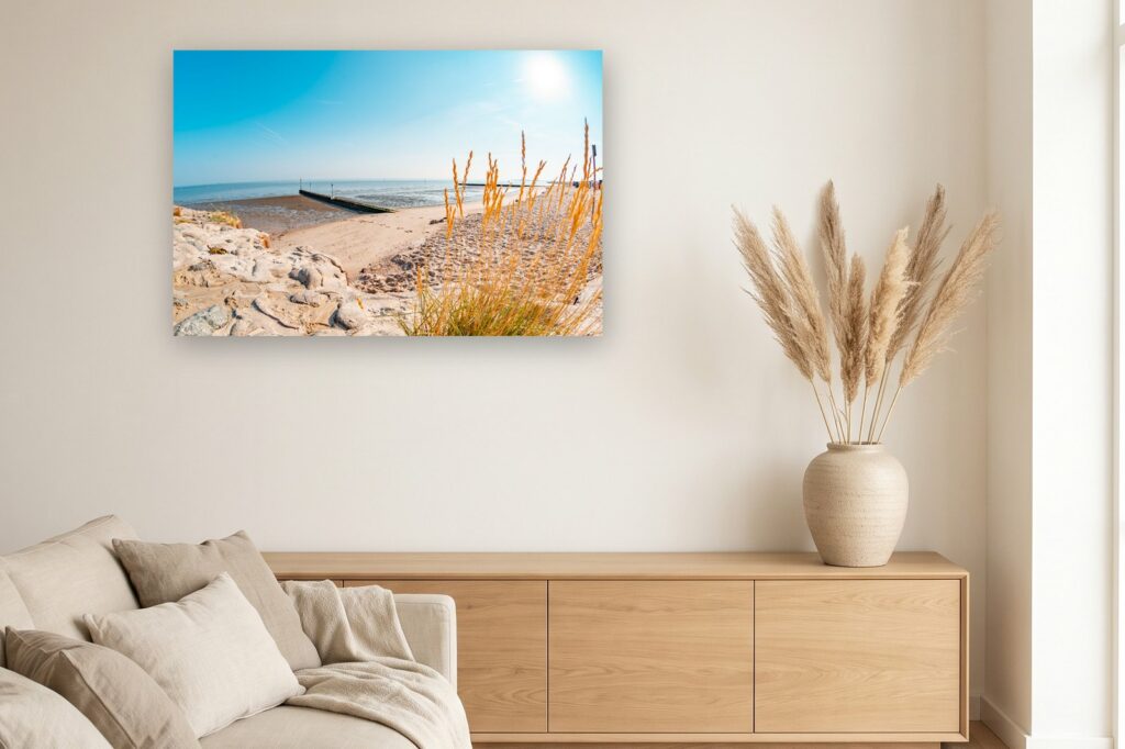Leinwand Hooksiel 11 als 120 x 80 cm Leinwand im Wohnzimmer