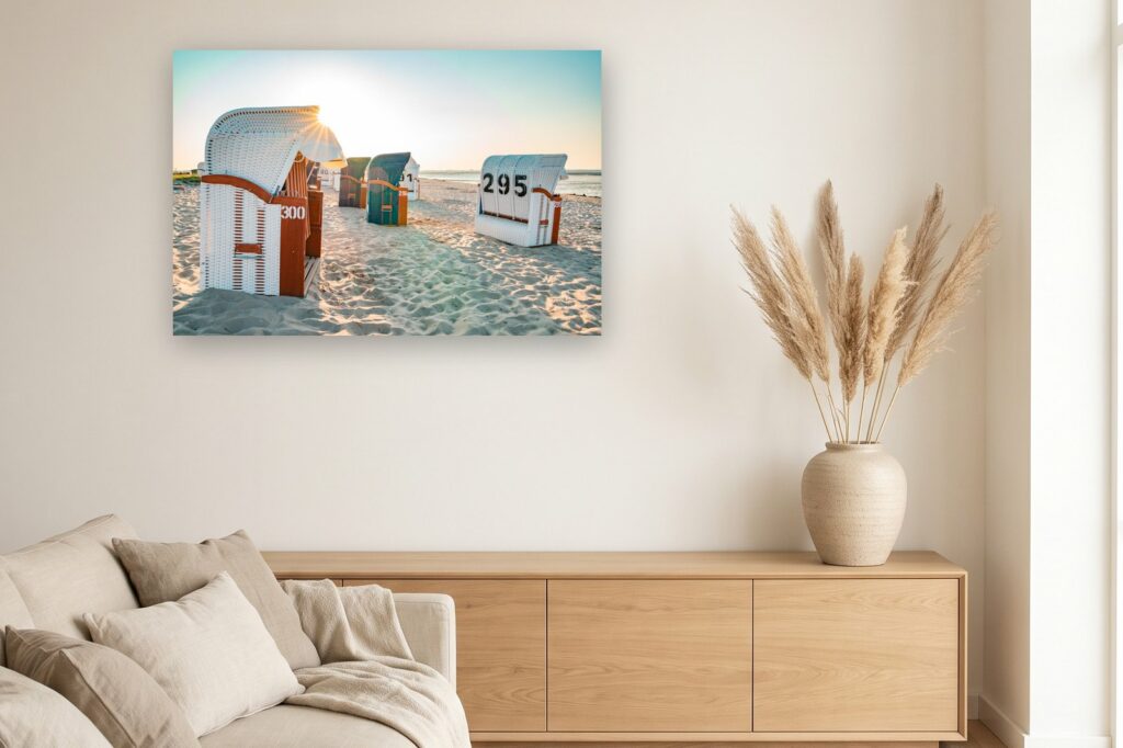 Leinwand Hooksiel 2 als 120 x 80 cm Leinwand im Wohnzimmer