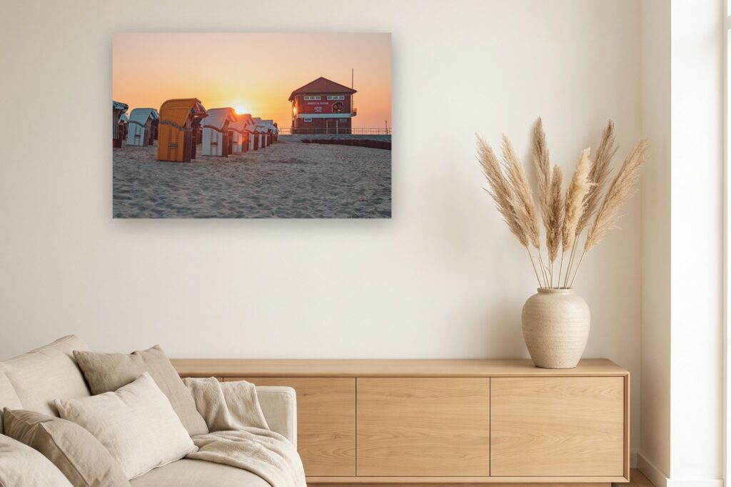 Leinwand Hooksiel 3 als 120 x 80 cm Leinwand im Wohnzimmer