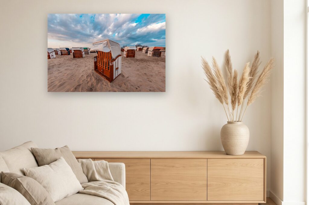 Leinwand Hooksiel 7 als 120 x 80 cm Leinwand im Wohnzimmer
