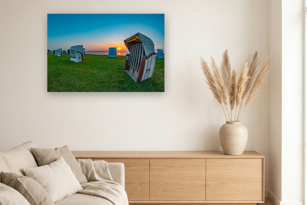 Leinwand Horumersiel Schillig 10 als 120 x 80 cm Leinwand im Wohnzimmer