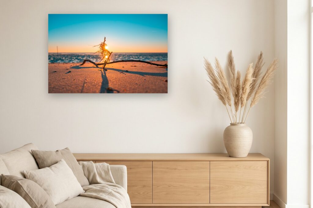 Leinwand Horumersiel Schillig 15 als 120 x 80 cm Leinwand im Wohnzimmer