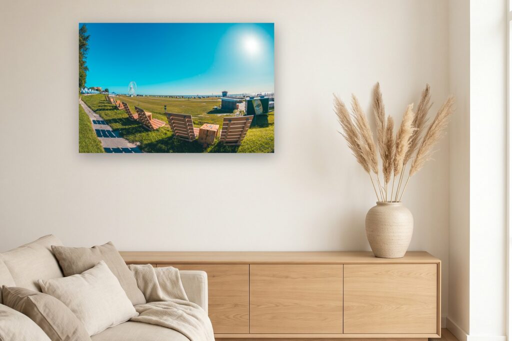 Leinwand Horumersiel Schillig 17 als 120 x 80 cm Leinwand im Wohnzimmer
