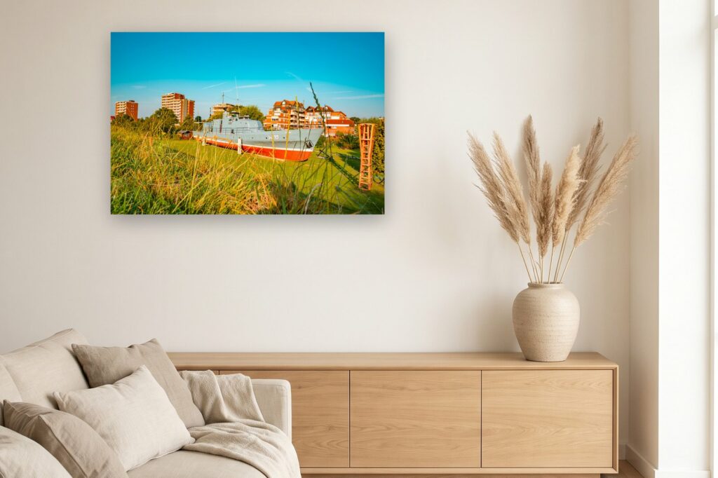 Leinwand Horumersiel Schillig 18 als 120 x 80 cm Leinwand im Wohnzimmer
