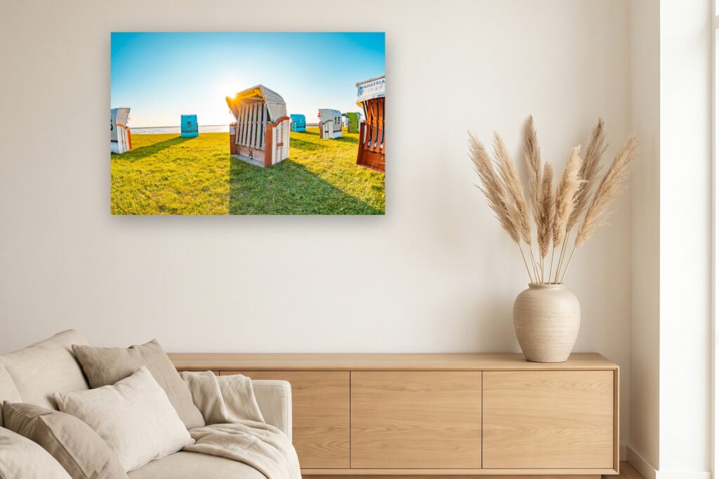 Leinwand Horumersiel Schillig 19 als 120 x 80 cm Leinwand im Wohnzimmer
