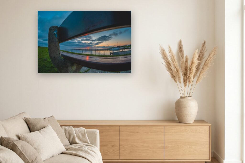Leinwand Horumersiel Schillig 3 als 120 x 80 cm Leinwand im Wohnzimmer