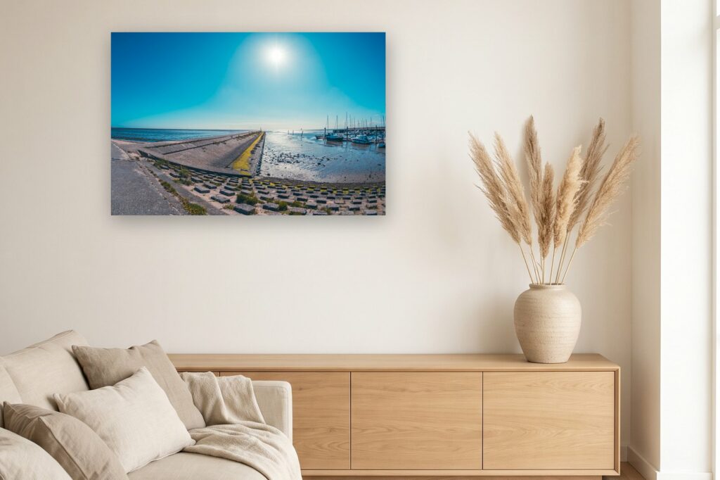 Leinwand Horumersiel Schillig 4 als 120 x 80 cm Leinwand im Wohnzimmer