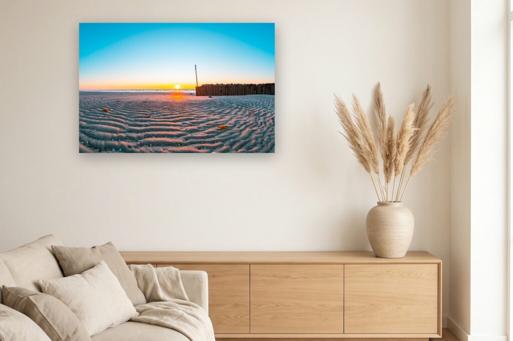 Leinwand Horumersiel Schillig 7 als 120 x 80 cm Leinwand im Wohnzimmer