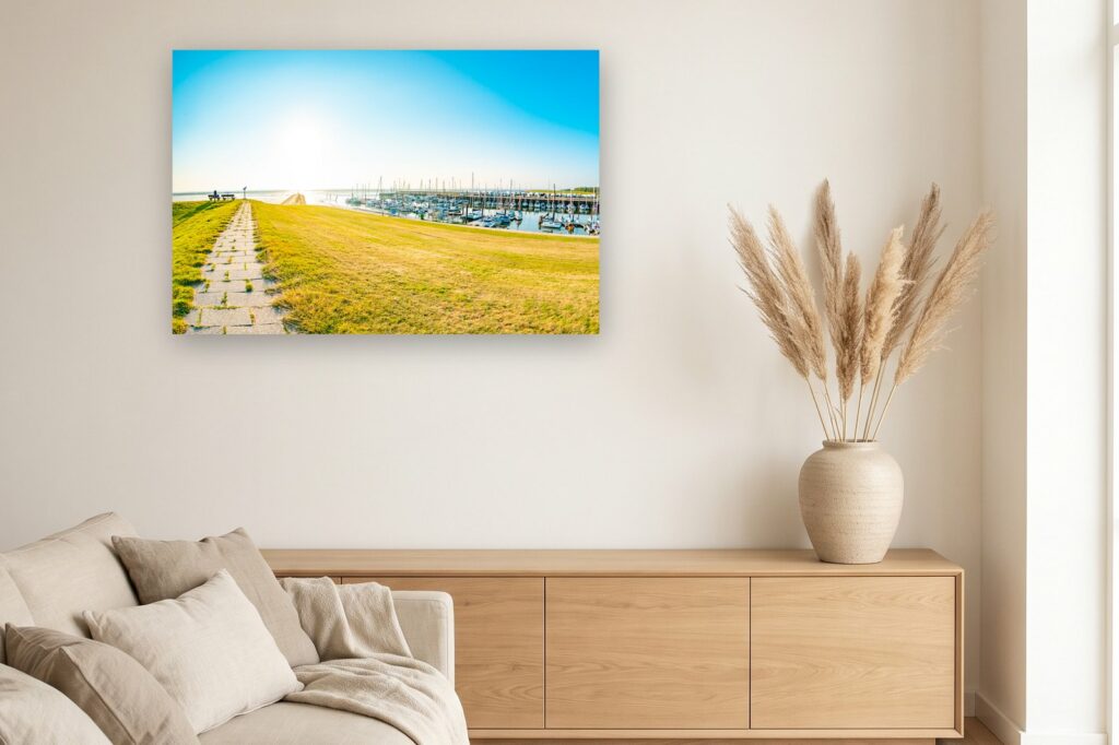 Leinwand Horumersiel Schillig 9 als 120 x 80 cm Leinwand im Wohnzimmer