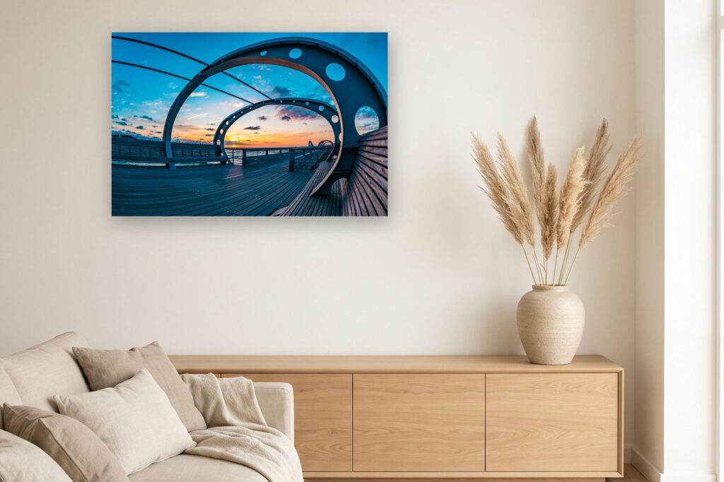 Leinwand Kellenhusen 11 als 120 x 80 cm Leinwand im Wohnzimmer