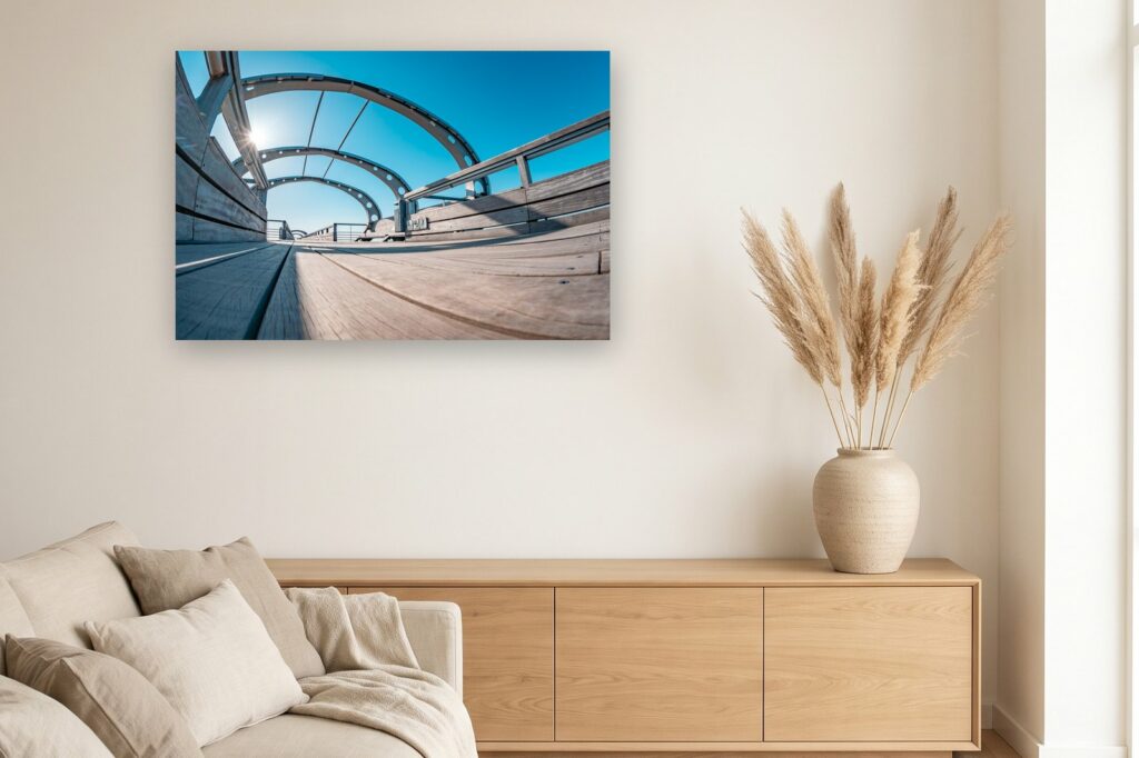 Leinwand Kellenhusen 16 als 120 x 80 cm Leinwand im Wohnzimmer