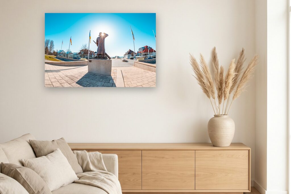 Leinwand Kellenhusen 17 als 120 x 80 cm Leinwand im Wohnzimmer