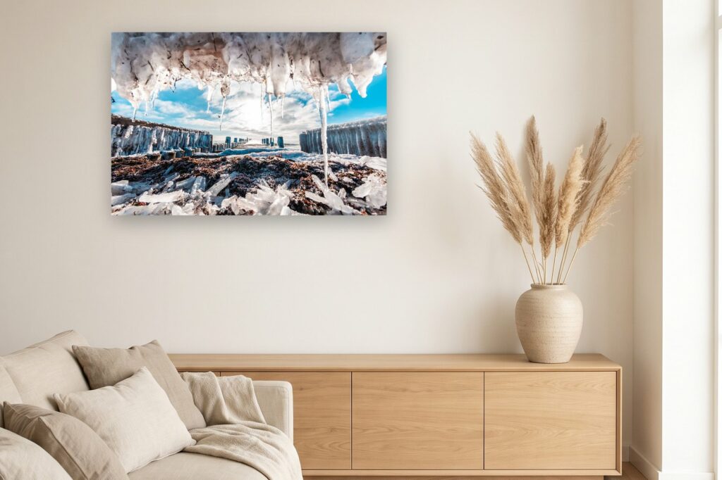 Leinwand Kellenhusen 2 als 120 x 80 cm Leinwand im Wohnzimmer
