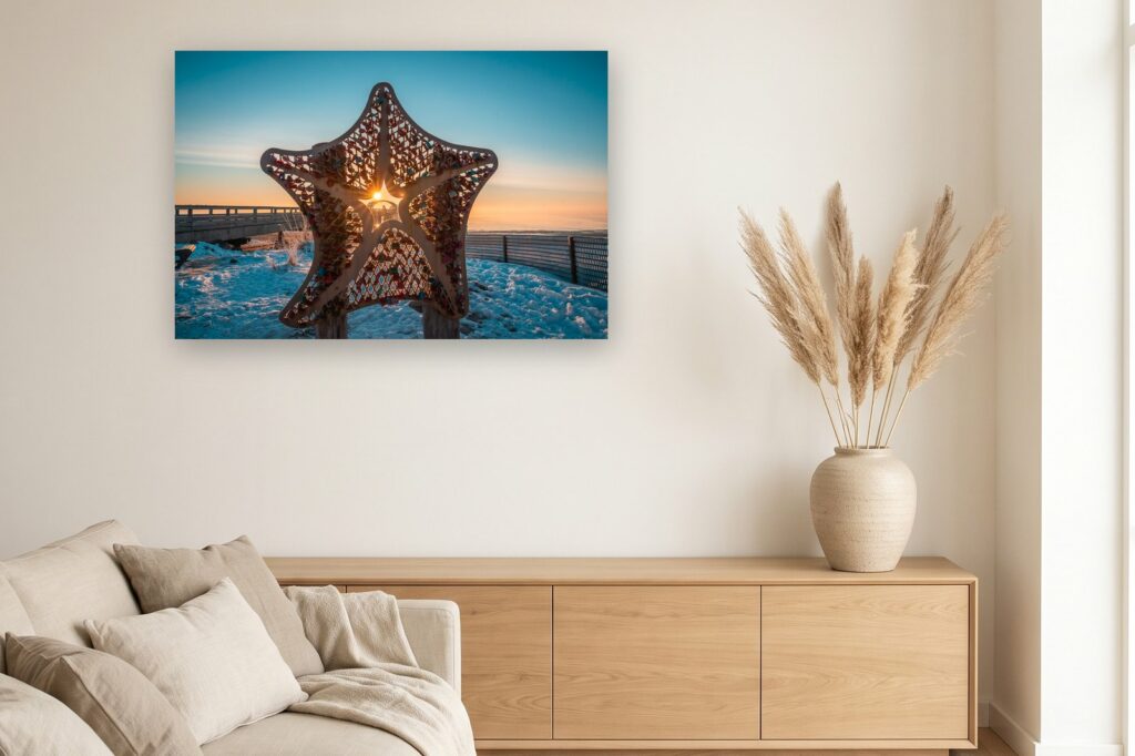 Leinwand Kellenhusen 4 als 120 x 80 cm Leinwand im Wohnzimmer