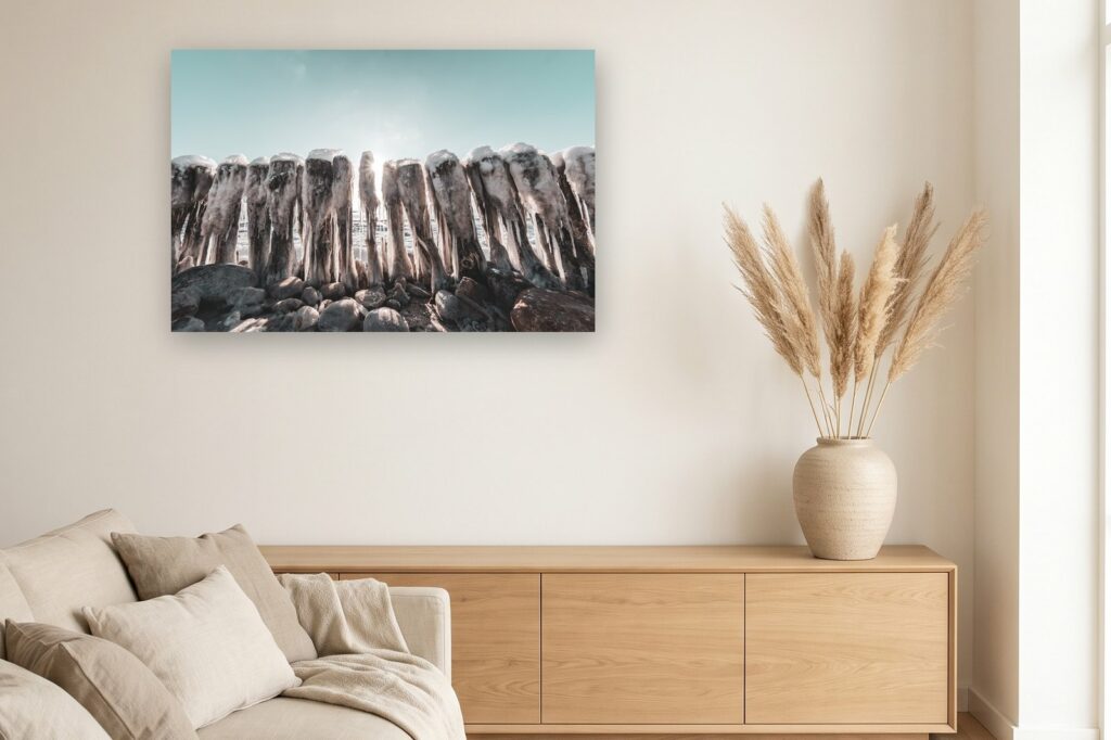 Leinwand Kellenhusen 7 als 120 x 80 cm Leinwand im Wohnzimmer