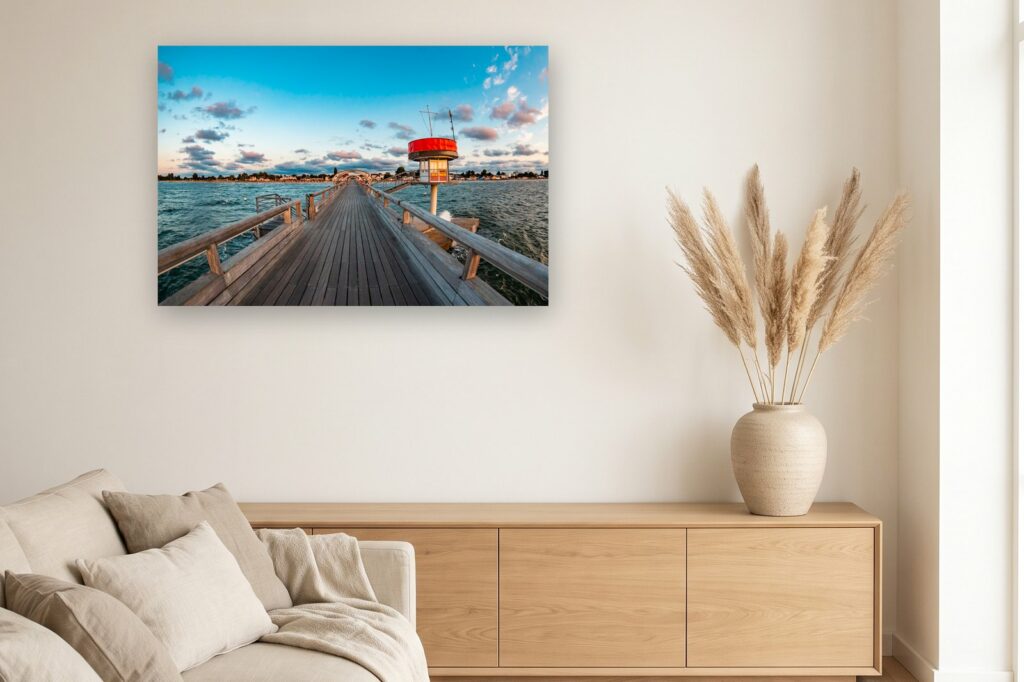 Leinwand Kellenhusen 9 als 120 x 80 cm Leinwand im Wohnzimmer