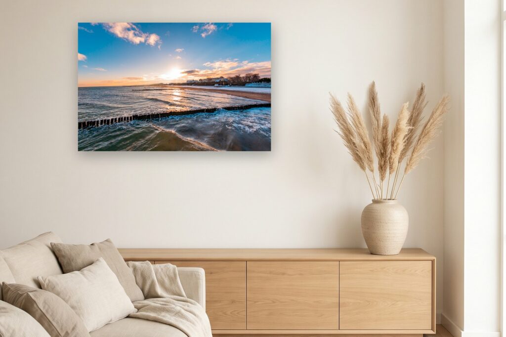 Leinwand Kühlungsborn 2 als 120 x 80 cm Leinwand im Wohnzimmer
