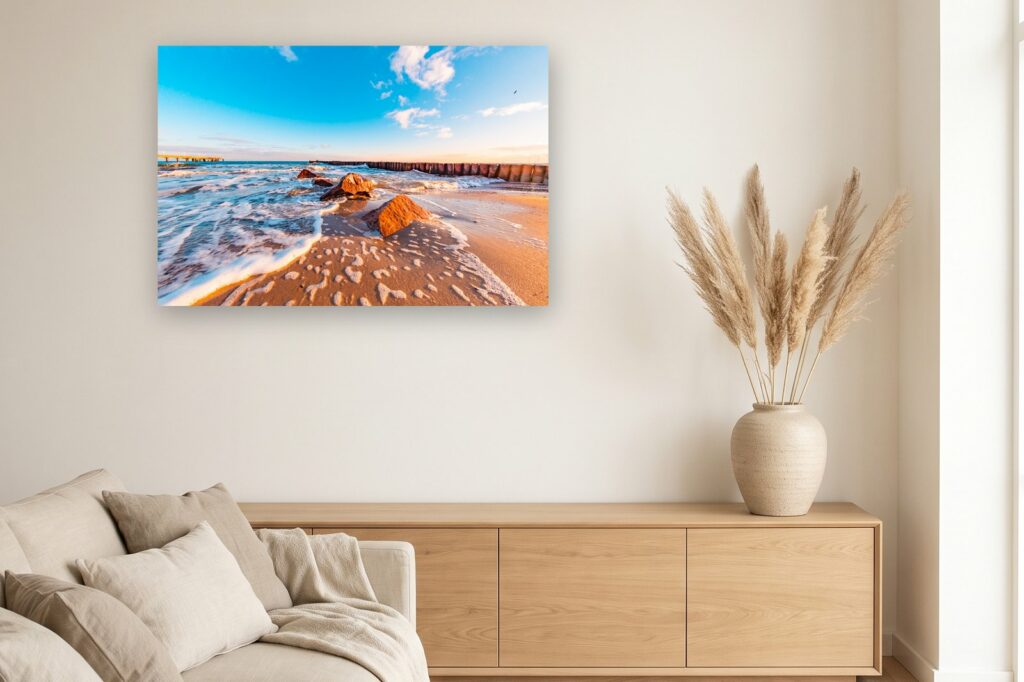 Leinwand Kühlungsborn 3 als 120 x 80 cm Leinwand im Wohnzimmer