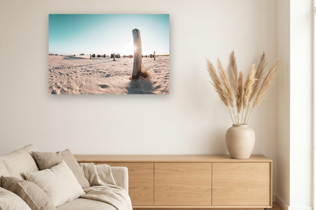 Leinwand Neuharlingersiel 13 als 120 x 80 cm Leinwand im Wohnzimmer
