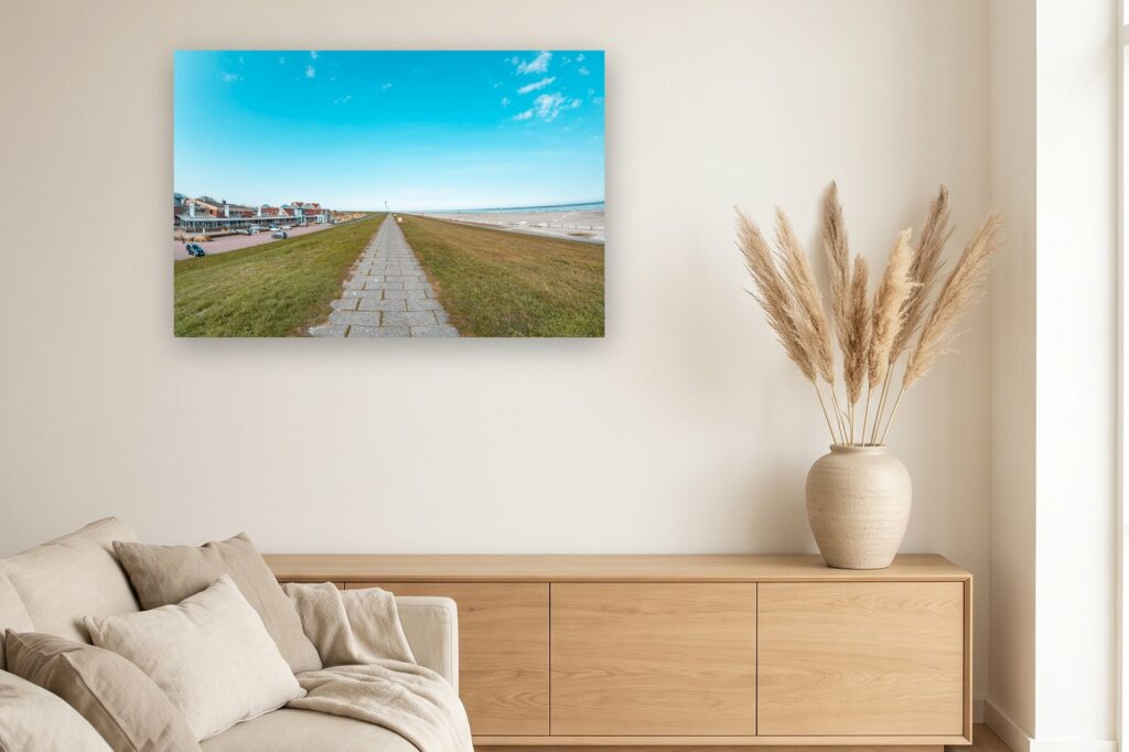 Leinwand Neuharlingersiel 2 als 120 x 80 cm Leinwand im Wohnzimmer