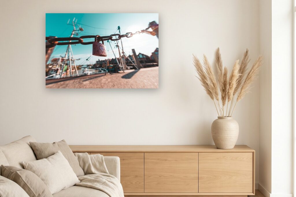 Leinwand Neuharlingersiel 3 als 120 x 80 cm Leinwand im Wohnzimmer