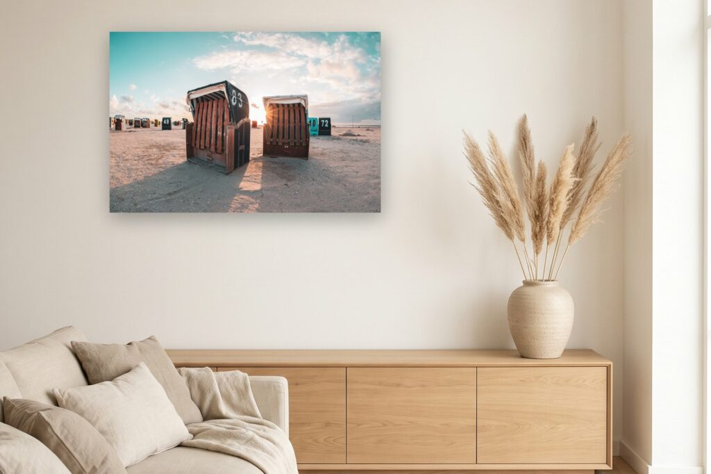 Leinwand Neuharlingersiel 5 als 120 x 80 cm Leinwand im Wohnzimmer