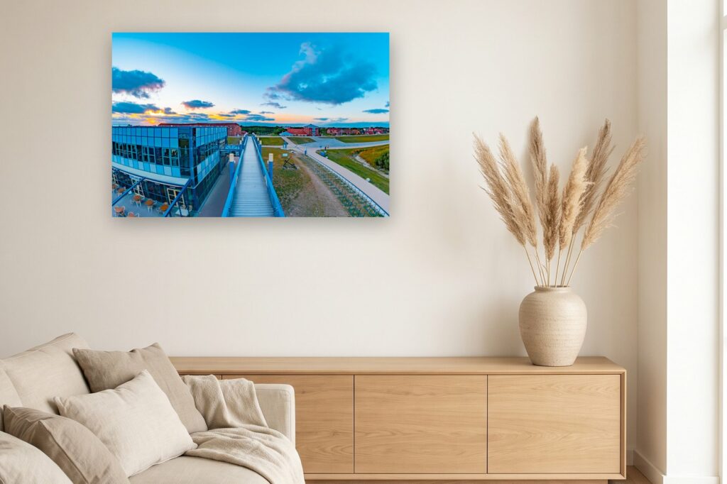 Leinwand Norddeich 12 als 120 x 80 cm Leinwand im Wohnzimmer