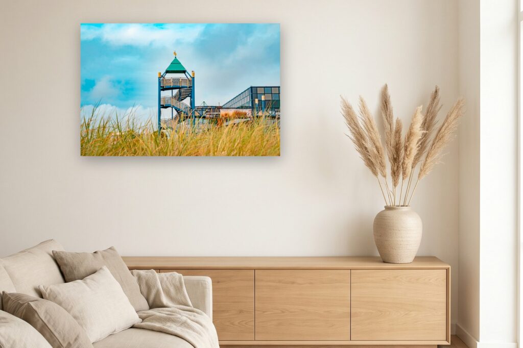 Leinwand Norddeich 13 als 120 x 80 cm Leinwand im Wohnzimmer