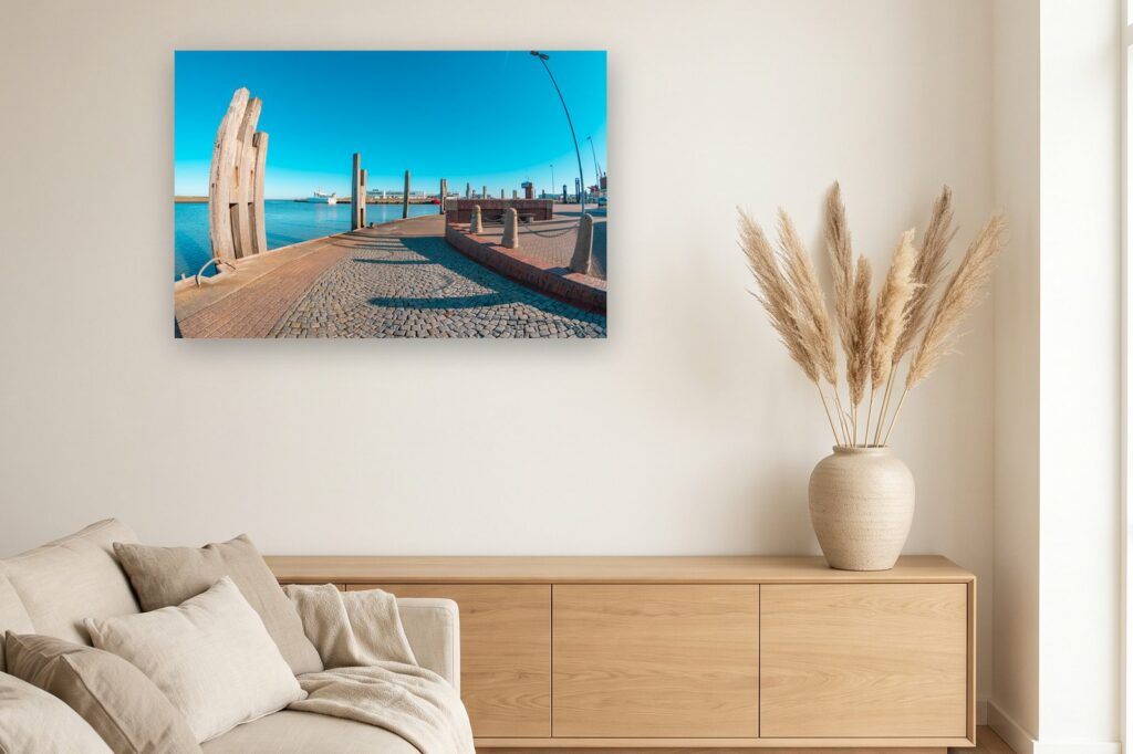 Leinwand Norddeich 17 als 120 x 80 cm Leinwand im Wohnzimmer