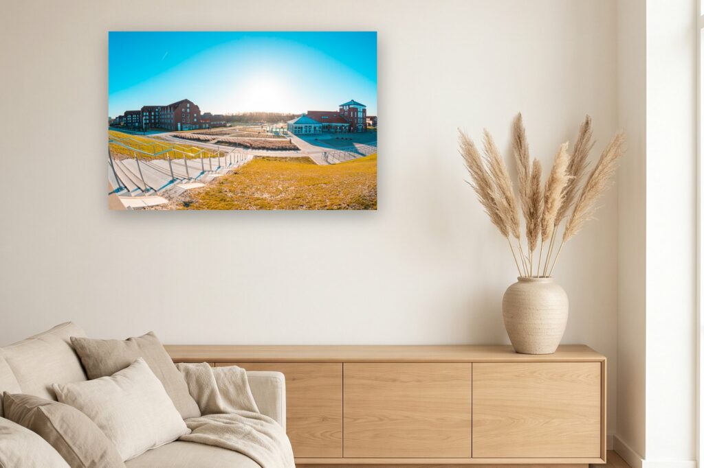 Leinwand Norddeich 18 als 120 x 80 cm Leinwand im Wohnzimmer