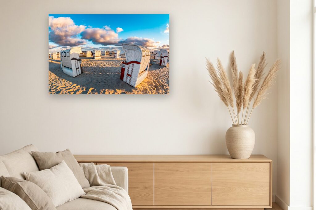 Leinwand Norddeich 4 als 120 x 80 cm Leinwand im Wohnzimmer