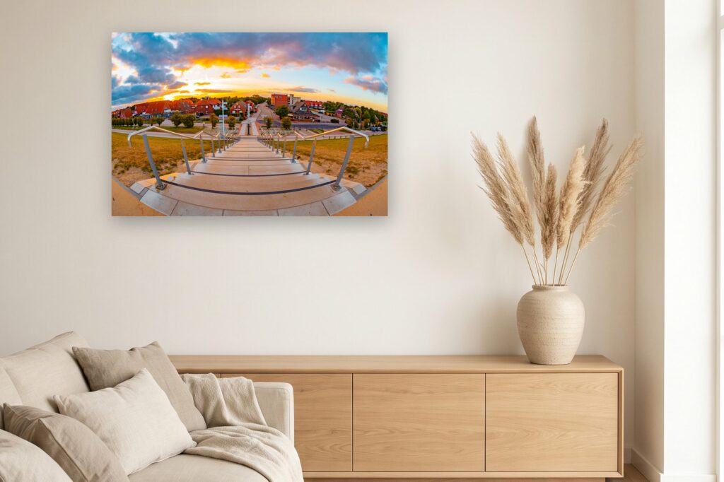 Leinwand Norddeich 8 als 120 x 80 cm Leinwand im Wohnzimmer