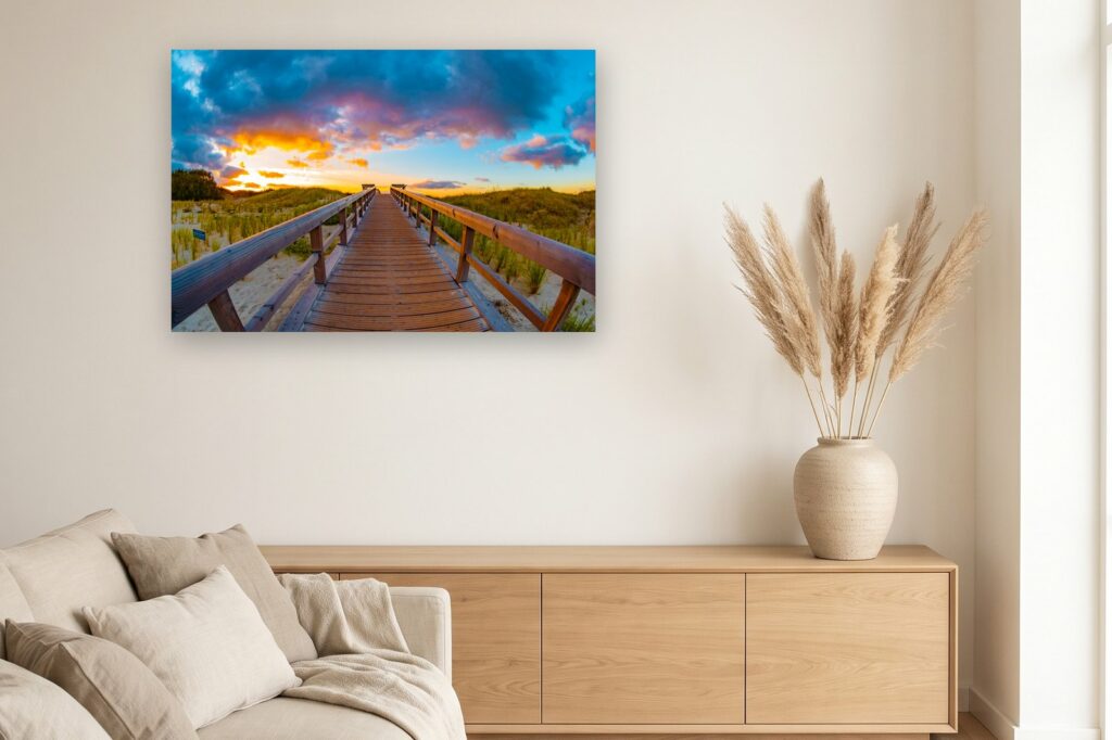 Leinwand Norddeich 9 als 120 x 80 cm Leinwand im Wohnzimmer