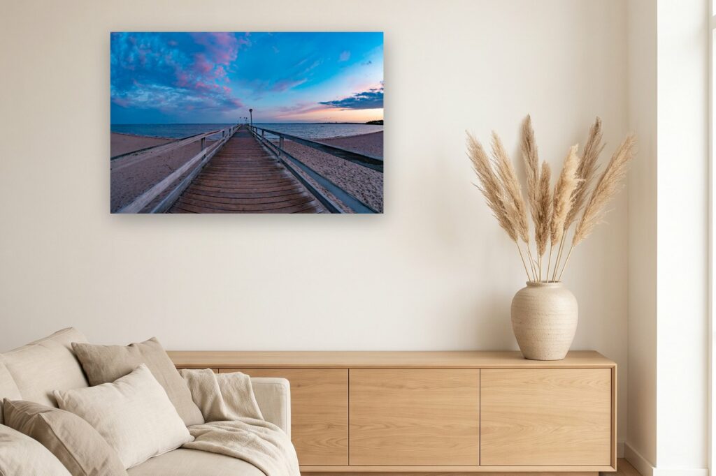 Leinwand Pelzerhaken 1 als 120 x 80 cm Leinwand im Wohnzimmer