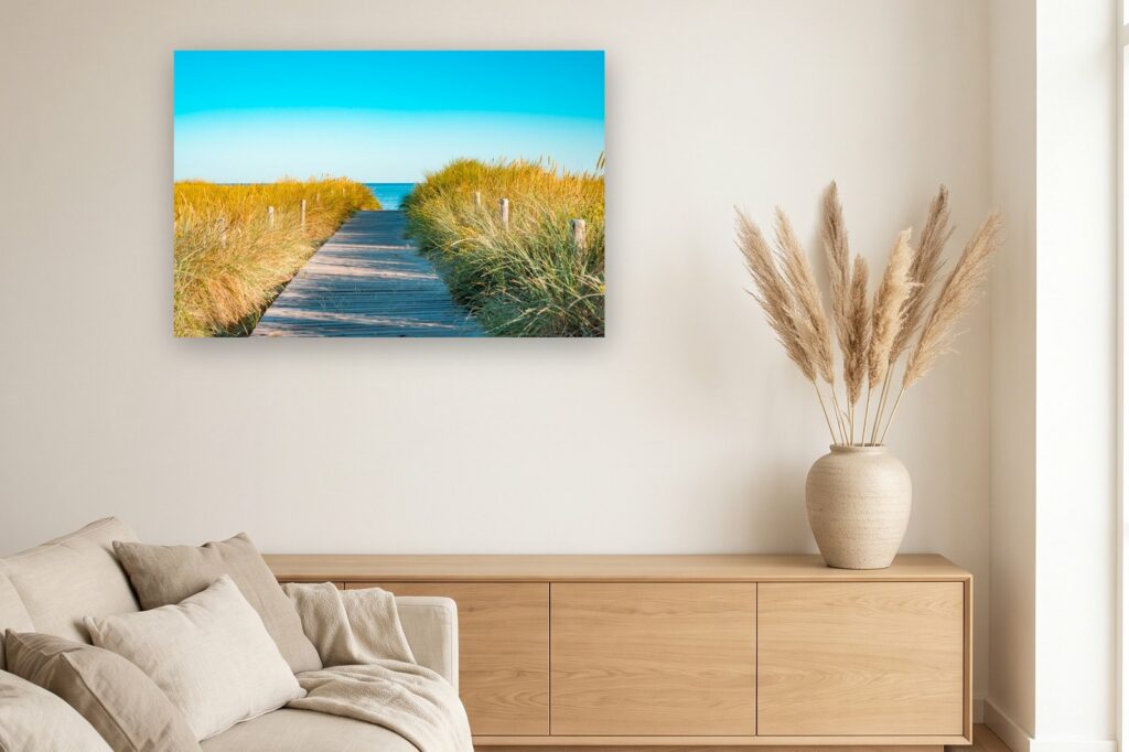 Leinwand Rerik 1 als 120 x 80 cm Leinwand im Wohnzimmer