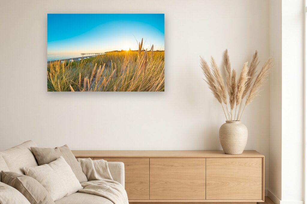 Leinwand Rerik 10 als 120 x 80 cm Leinwand im Wohnzimmer