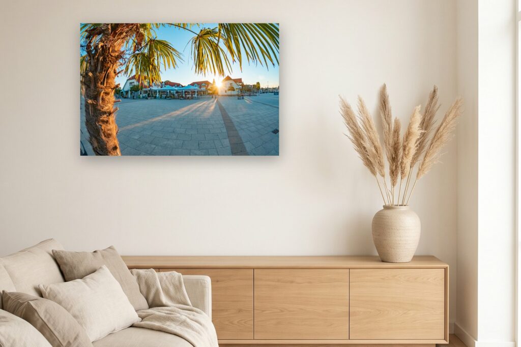 Leinwand Rerik 11 als 120 x 80 cm Leinwand im Wohnzimmer