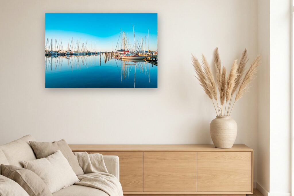 Leinwand Rerik 12 als 120 x 80 cm Leinwand im Wohnzimmer