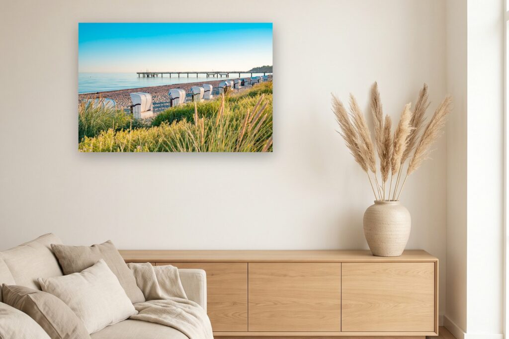 Leinwand Rerik 16 als 120 x 80 cm Leinwand im Wohnzimmer