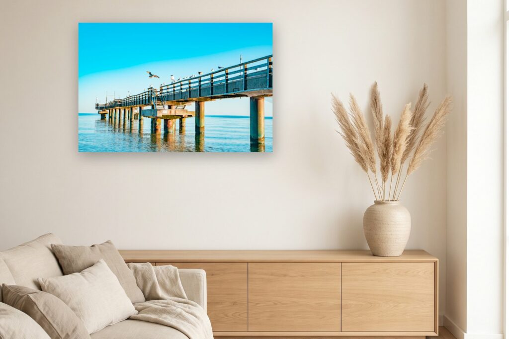 Leinwand Rerik 18 als 120 x 80 cm Leinwand im Wohnzimmer